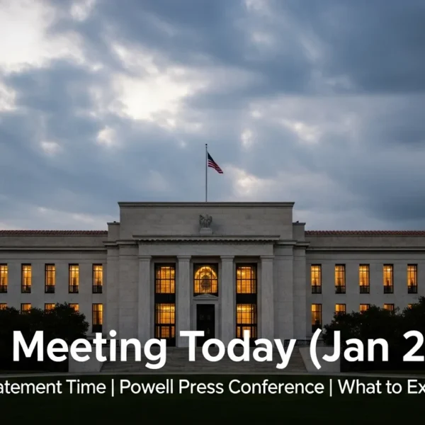 Fed Meeting Today (Jan 28): FOMC Statement Time, Powell Press Conference