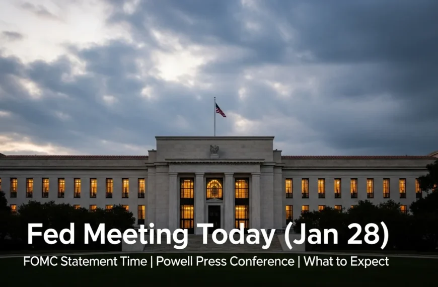 Fed Meeting Today (Jan 28): FOMC Statement Time, Powell Press Conference