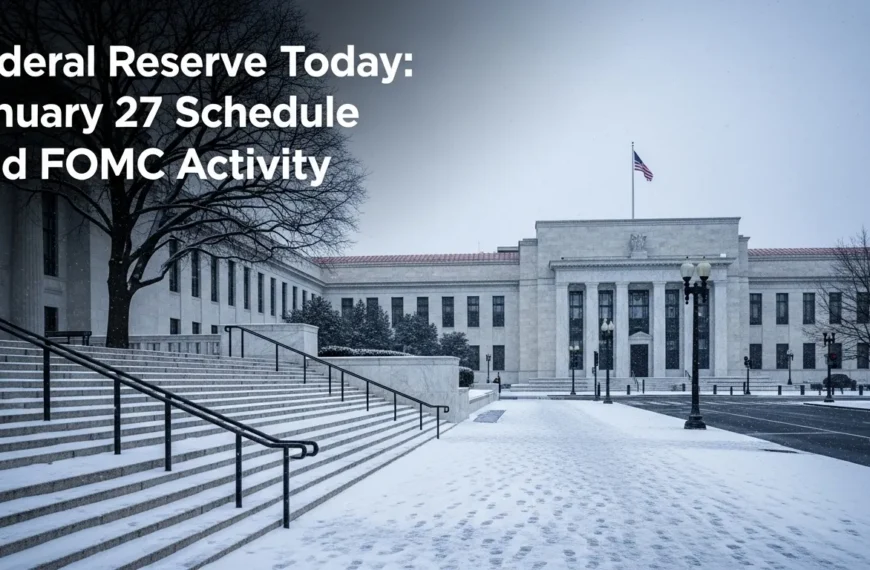 Federal Reserve Today: January 27 Schedule, Data Releases, and FOMC Activity