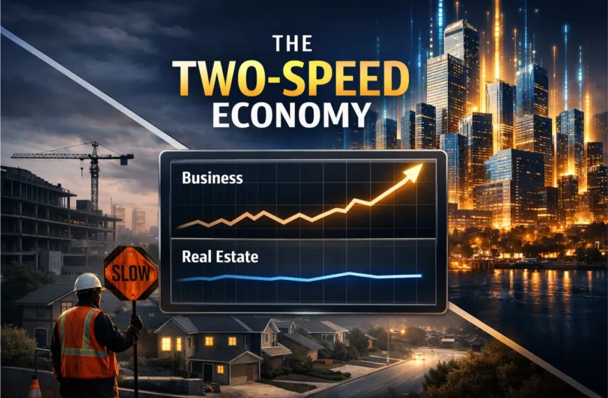 The Two-Speed Economy: Business Borrowing Surges as Real Estate Lending Cools