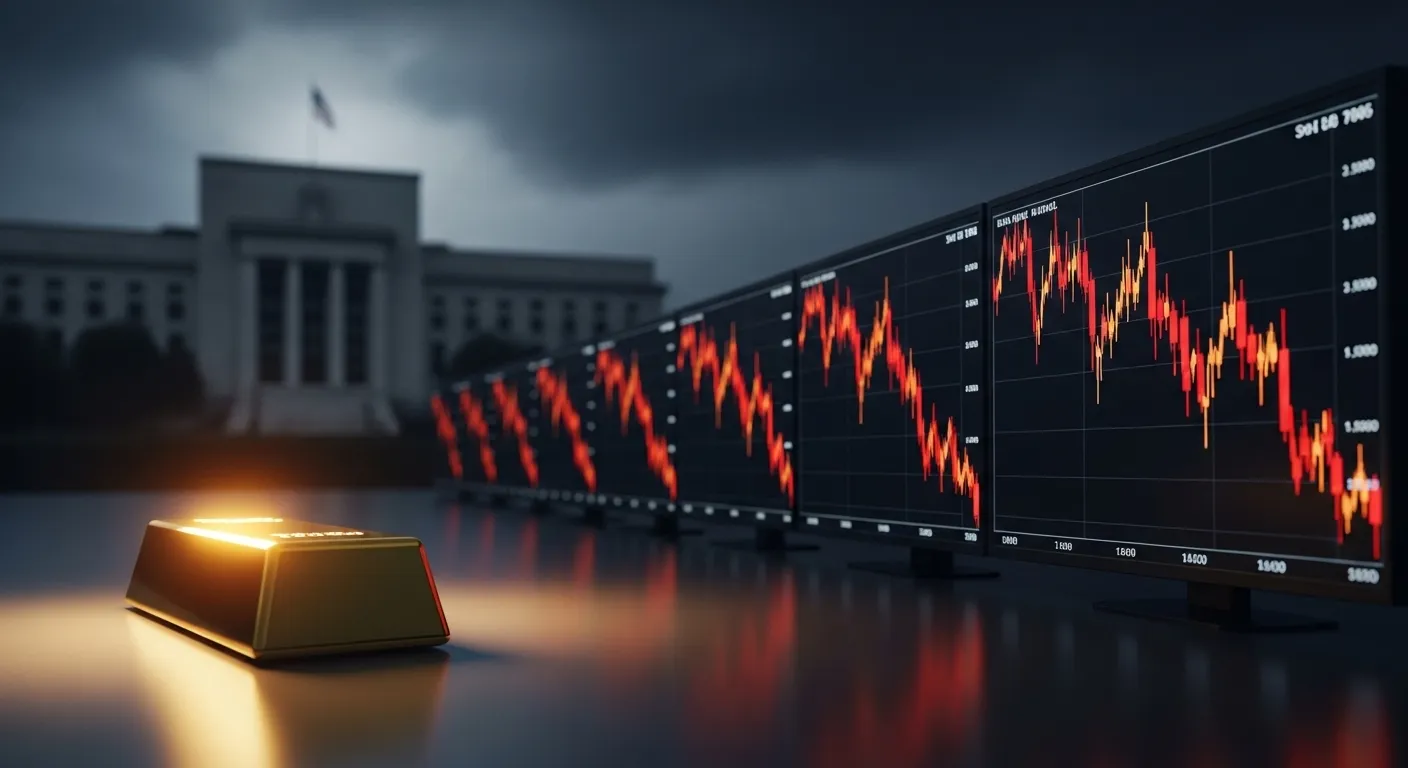 U.S. Stock Futures Slip as Gold Hits Record Ahead of Fed Decision