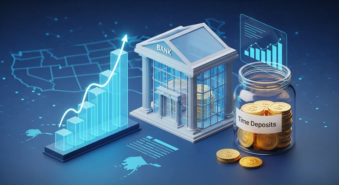 US Bank Deposits Rise to $18.6 Trillion as Savers Shift to Time Deposits