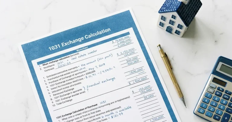1031 Exchange Rate Calculation Worksheet