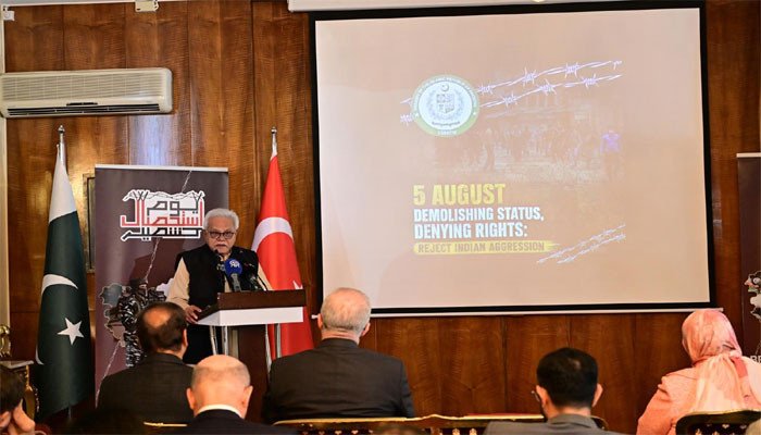 Kashmir Exploitation Day was celebrated with national spirit at the Embassy of Pakistan in Ankara
