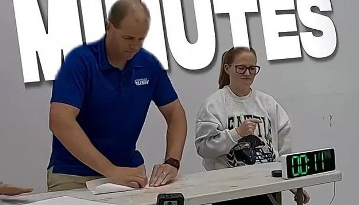 World record of making 415 paper ships in one hour