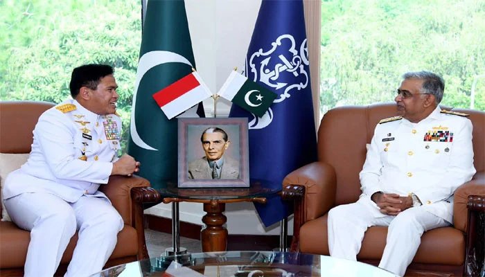 Indonesian Naval Chief meeting with Admiral Naveed Ashraf, Chief of Pakistan Navy