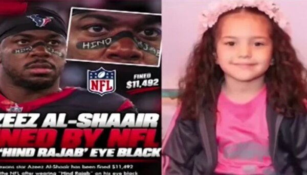 American player fined 11,000 dollars for placing a sticker of a martyred Palestinian girl