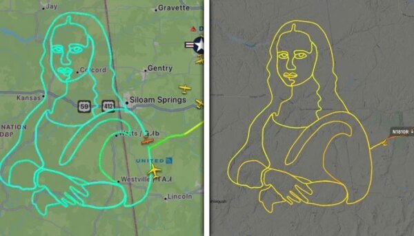 America: Expert pilot surprised the world by creating a digital sketch of Mona Lisa in the air