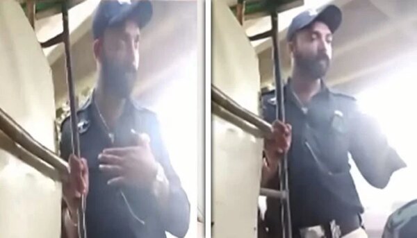 Karachi: A video of a policeman harassing a woman sitting in a rickshaw has gone viral