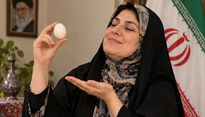 Why did people start making pictures with eggs in Iran?