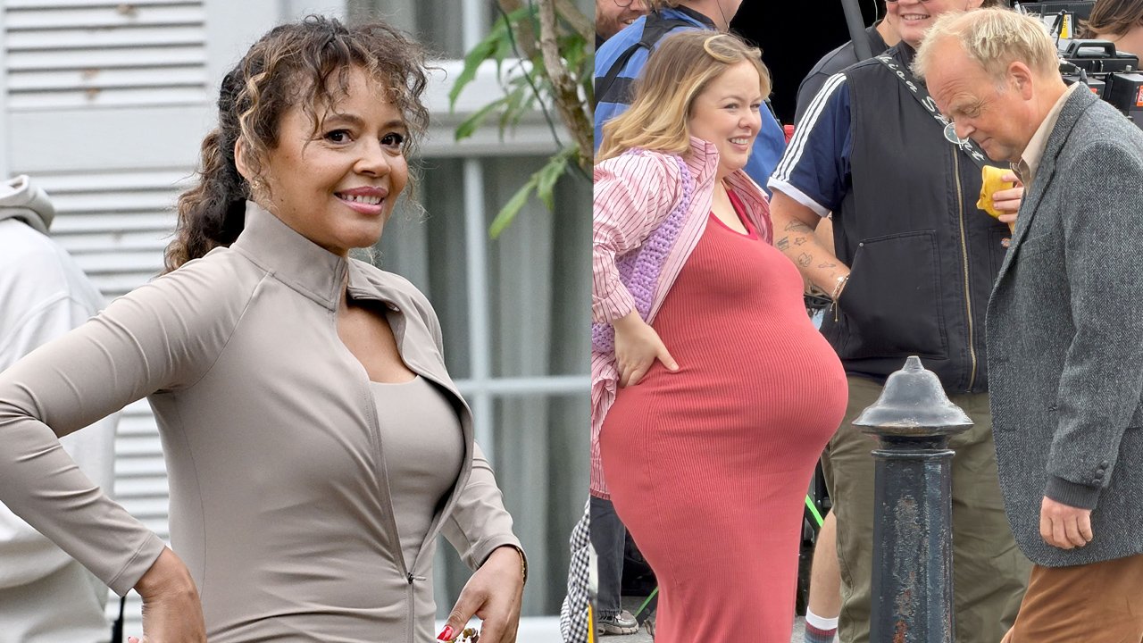 New first looks at Nicola Coughlan, Carmen Ejogo and Naomi Scott filming the Roald Dahl series on Netflix