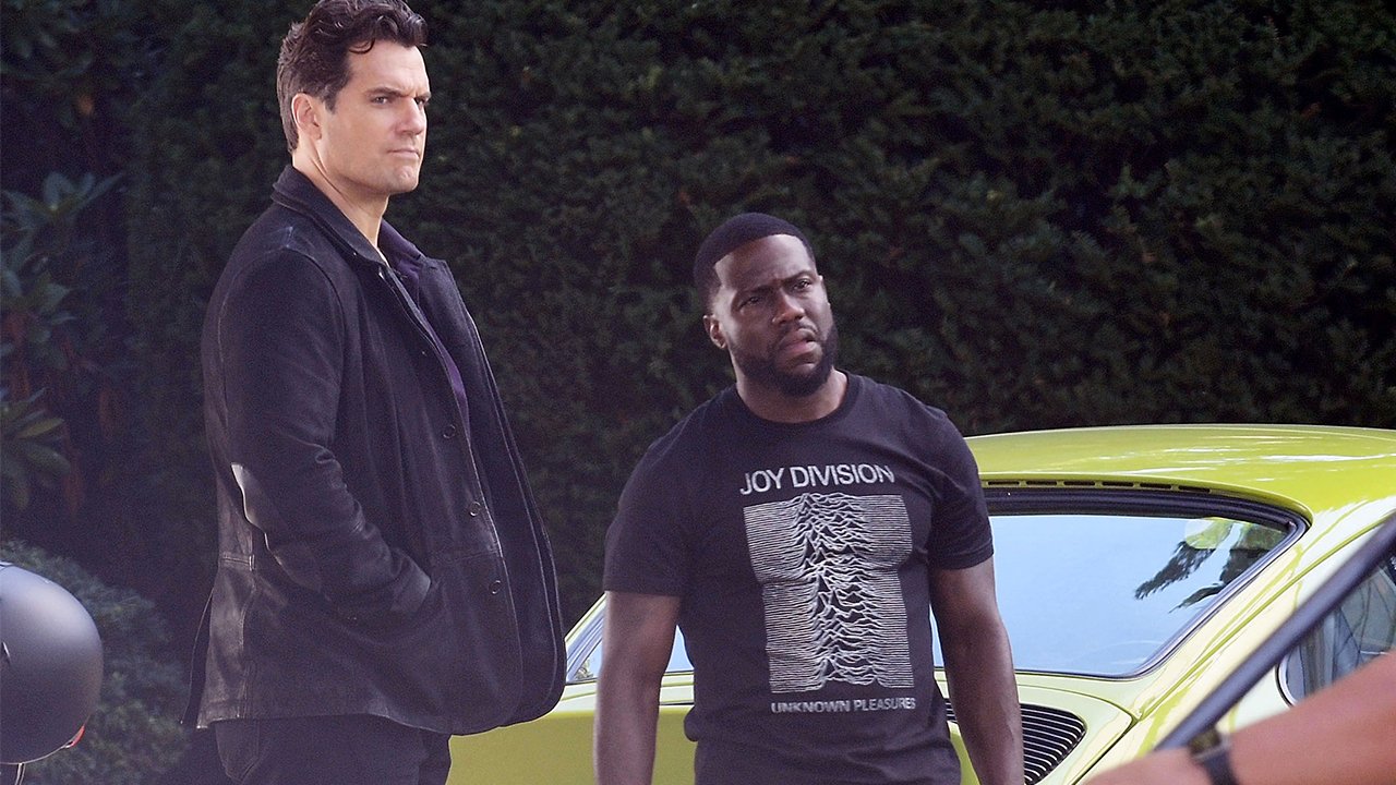 A first look at Kevin Hart and Henry Cavill filming the Netflix movie “Spy Duo” in New Jersey